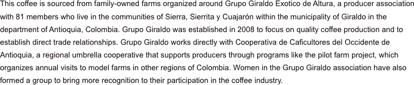 This coffee is sourced from