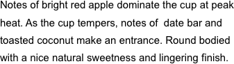 Notes of bright red apple